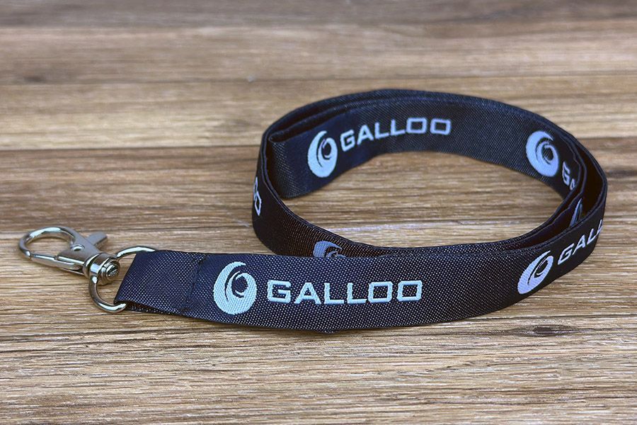 donkerblauw geweven lanyards voor Galloo